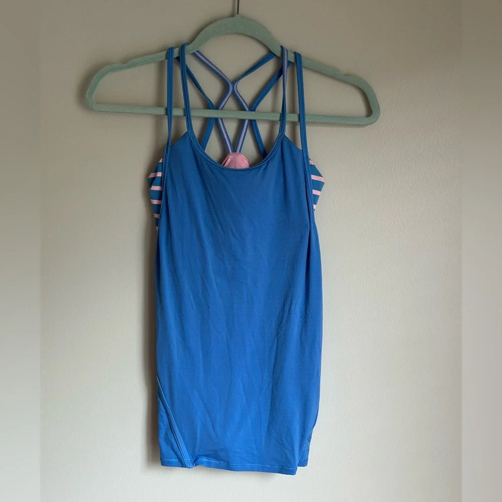 IVIVVA By Lululemon Tank Top Bundle Girls Size 14 Sleeveless Racerback Pink Blue - Picture 10 of 13